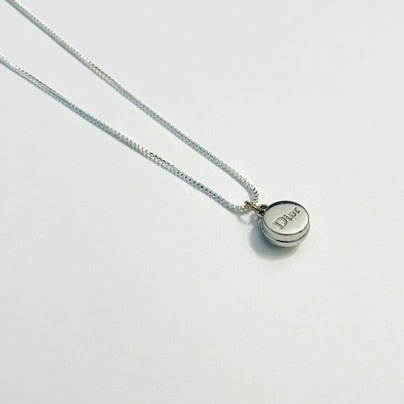 Christian Dior Circle Pendant on Chain/Necklace - Picture 1 of 6